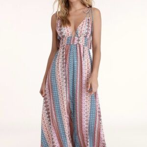 Lulu's Multicolor Striped Maxi Dress